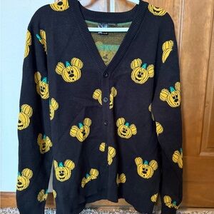 Vintage Disney black and yellow cardigan EUC